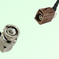 FAKRA SMB F 8011 brown Female Jack RA to BNC Male Plug RA Cable