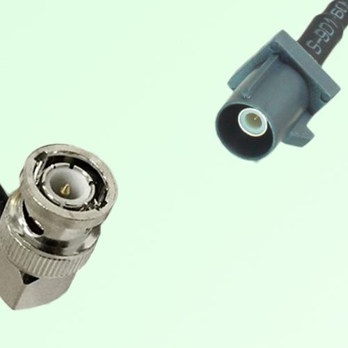 FAKRA SMB G 7031 grey Male Plug to BNC Male Plug Right Angle Cable