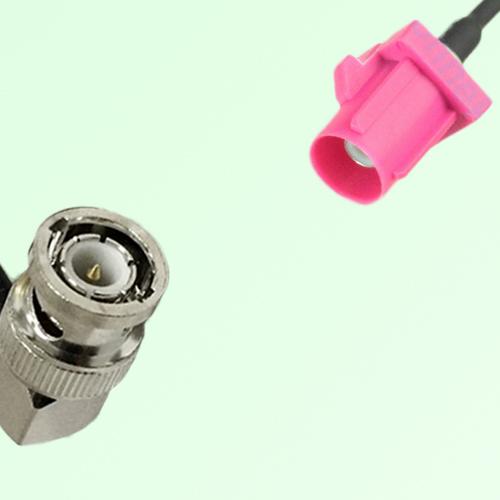 FAKRA SMB H 4003 violet Male Plug to BNC Male Plug Right Angle Cable