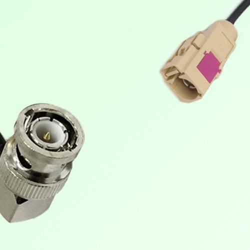 FAKRA SMB I 1001 beige Female Jack to BNC Male Plug Right Angle Cable