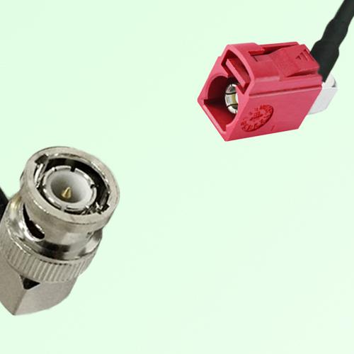 FAKRA SMB L 3002 carmin red Female Jack RA to BNC Male Plug RA Cable FAKRA SMB L 3002 carmin red Female Jack RA to BNC Male Plug RA Cable
