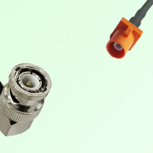 FAKRA SMB M 2003 pastel orange Male Plug to BNC Male Plug RA Cable