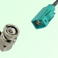 FAKRA SMB Z 5021 Water Blue Female Jack to BNC Male Plug RA Cable