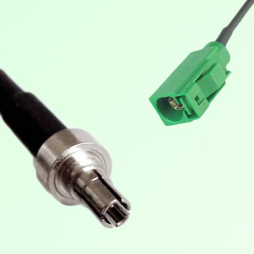 FAKRA SMB E 6002 green Female Jack to CRC9 Male Plug Cable