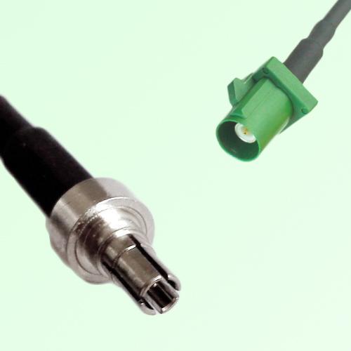 FAKRA SMB E 6002 green Male Plug to CRC9 Male Plug Cable
