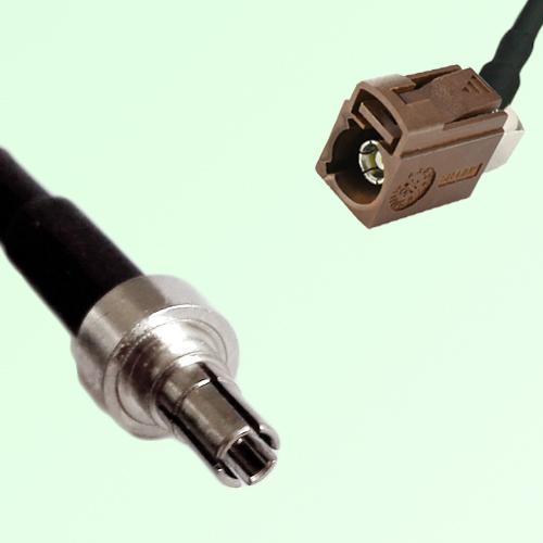 FAKRA SMB F 8011 brown Female Jack Right Angle to CRC9 Male Plug Cable