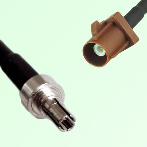 FAKRA SMB F 8011 brown Male Plug to CRC9 Male Plug Cable