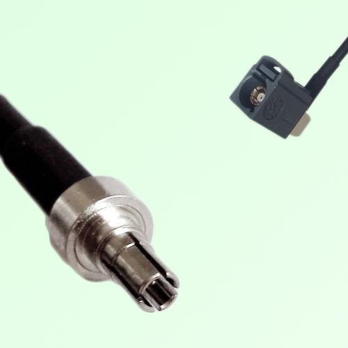 FAKRA SMB G 7031 grey Female Jack Right Angle to CRC9 Male Plug Cable