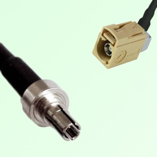 FAKRA SMB I 1001 beige Female Jack Right Angle to CRC9 Male Plug Cable FAKRA SMB I 1001 beige Female Jack Right Angle to CRC9 Male Plug Cable