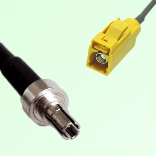 FAKRA SMB K 1027 curry Female Jack to CRC9 Male Plug Cable
