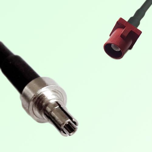 FAKRA SMB L 3002 carmin red Male Plug to CRC9 Male Plug Cable