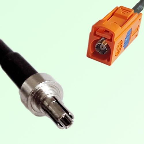 FAKRA SMB M 2003 pastel orange Female Jack to CRC9 Male Plug Cable