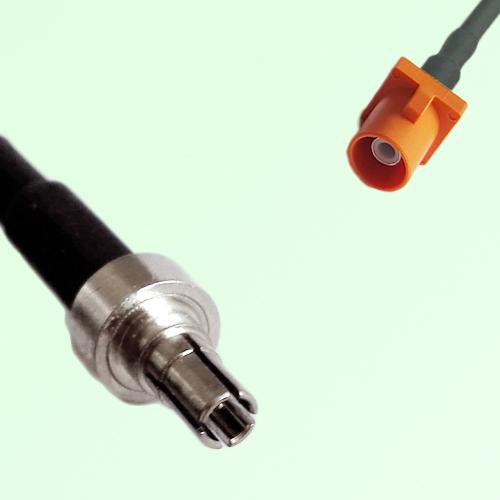 FAKRA SMB M 2003 pastel orange Male Plug to CRC9 Male Plug Cable