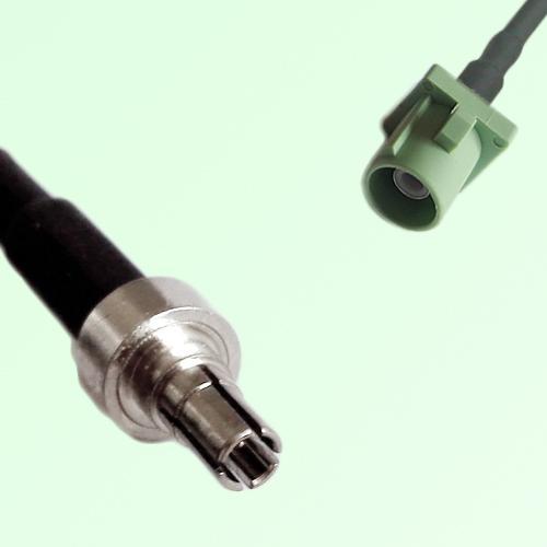 FAKRA SMB N 6019 pastel green Male Plug to CRC9 Male Plug Cable