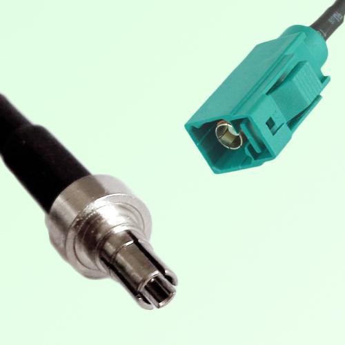 FAKRA SMB Z 5021 Water Blue Female Jack to CRC9 Male Plug Cable
