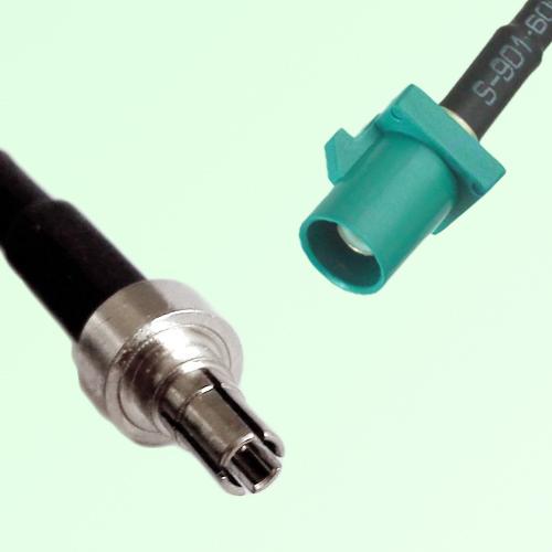 FAKRA SMB Z 5021 Water Blue Male Plug to CRC9 Male Plug Cable
