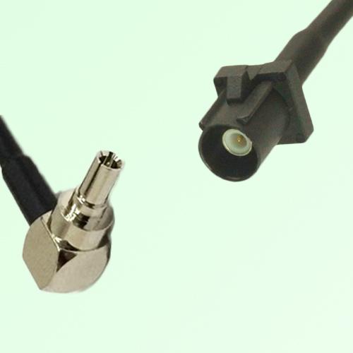 FAKRA SMB A 9005 black Male Plug to CRC9 Male Plug Right Angle Cable