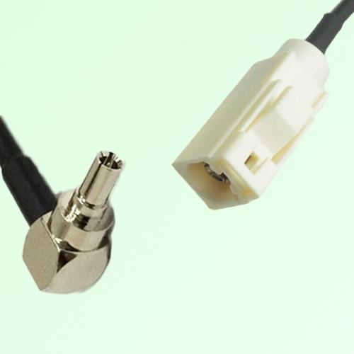 FAKRA SMB B 9001 white Female Jack to CRC9 Male Plug Right Angle Cable FAKRA SMB B 9001 white Female Jack to CRC9 Male Plug Right Angle Cable