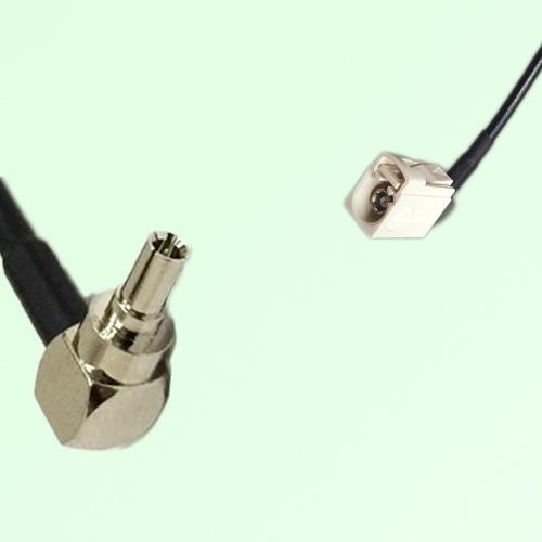 FAKRA SMB B 9001 white Female Jack RA to CRC9 Male Plug RA Cable FAKRA SMB B 9001 white Female Jack RA to CRC9 Male Plug RA Cable