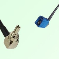 FAKRA SMB C 5005 blue Female Jack RA to CRC9 Male Plug RA Cable