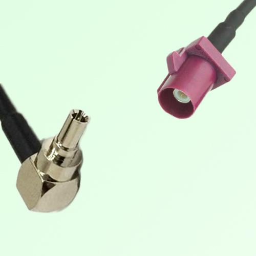FAKRA SMB D 4004 bordeaux Male Plug to CRC9 Male Plug RA Cable