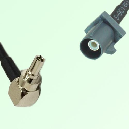 FAKRA SMB G 7031 grey Male Plug to CRC9 Male Plug Right Angle Cable