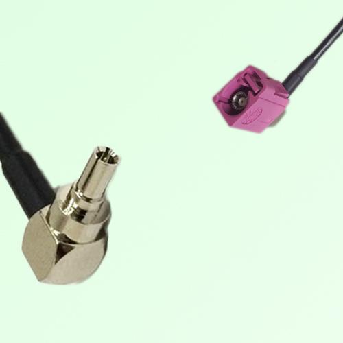 FAKRA SMB H 4003 violet Female Jack RA to CRC9 Male Plug RA Cable