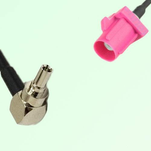 FAKRA SMB H 4003 violet Male Plug to CRC9 Male Plug Right Angle Cable