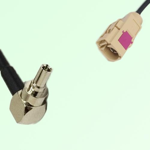 FAKRA SMB I 1001 beige Female Jack to CRC9 Male Plug Right Angle Cable