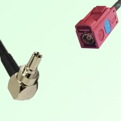 FAKRA SMB L 3002 carmin red Female Jack to CRC9 Male Plug RA Cable