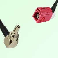 FAKRA SMB L 3002 carmin red Female Jack RA to CRC9 Male Plug RA Cable
