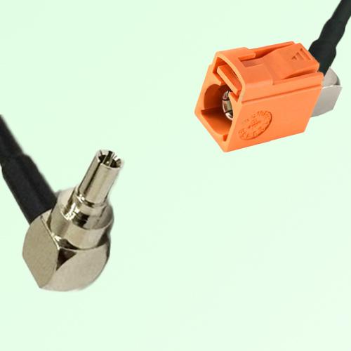 FAKRA SMB M 2003 pastel orange Female RA to CRC9 Male RA Cable FAKRA SMB M 2003 pastel orange Female RA to CRC9 Male RA Cable