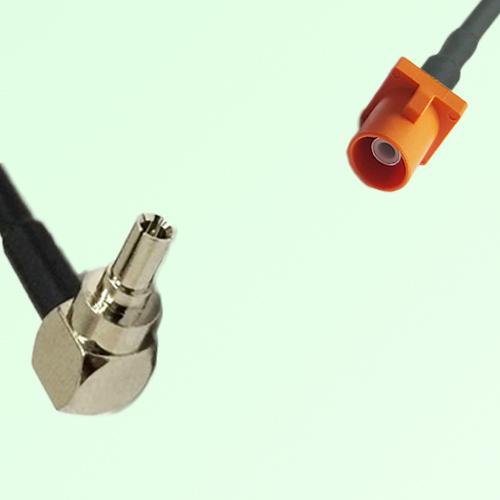 FAKRA SMB M 2003 pastel orange Male Plug to CRC9 Male Plug RA Cable FAKRA SMB M 2003 pastel orange Male Plug to CRC9 Male Plug RA Cable