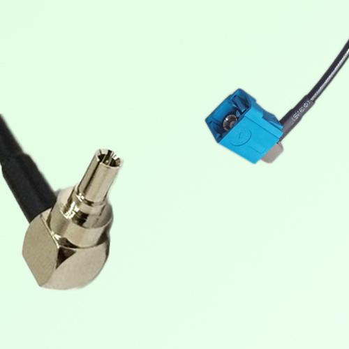 FAKRA SMB Z 5021 Water Blue Female Jack RA to CRC9 Male Plug RA Cable