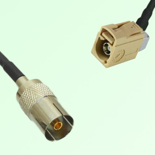 FAKRA SMB I 1001 beige Female Jack RA to DVB-T TV Female Jack Cable