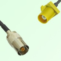 FAKRA SMB K 1027 curry Male Plug to DVB-T TV Female Jack Cable FAKRA SMB K 1027 curry Male Plug to DVB-T TV Female Jack Cable