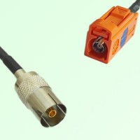 FAKRA SMB M 2003 pastel orange Female Jack to DVB-T TV Female Cable FAKRA SMB M 2003 pastel orange Female Jack to DVB-T TV Female Cable