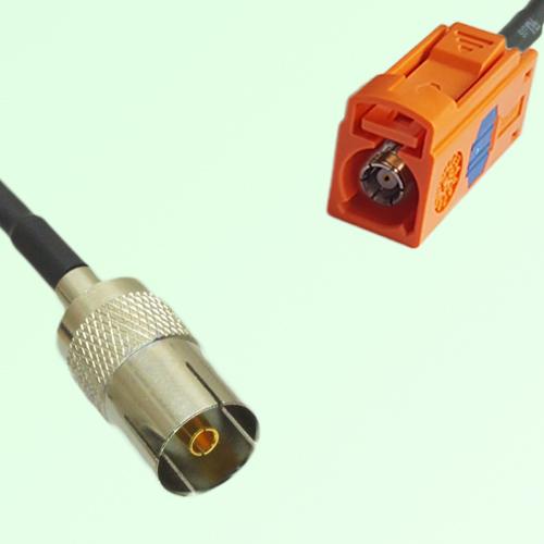 FAKRA SMB M 2003 pastel orange Female Jack to DVB-T TV Female Cable FAKRA SMB M 2003 pastel orange Female Jack to DVB-T TV Female Cable