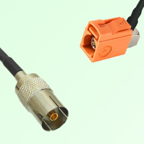 FAKRA SMB M 2003 pastel orange Female Jack RA to DVB-T TV Female Cable FAKRA SMB M 2003 pastel orange Female Jack RA to DVB-T TV Female Cable