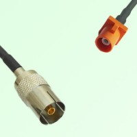 FAKRA SMB M 2003 pastel orange Male Plug to DVB-T TV Female Jack Cable FAKRA SMB M 2003 pastel orange Male Plug to DVB-T TV Female Jack Cable