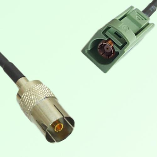 FAKRA SMB N 6019 pastel green Female Jack to DVB-T TV Female Cable FAKRA SMB N 6019 pastel green Female Jack to DVB-T TV Female Cable