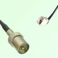 FAKRA SMB B 9001 white Female Jack RA to DVB-T TV Male Plug Cable
