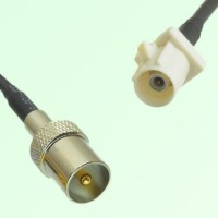 FAKRA SMB B 9001 white Male Plug to DVB-T TV Male Plug Cable FAKRA SMB B 9001 white Male Plug to DVB-T TV Male Plug Cable