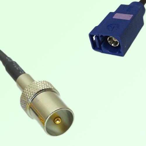 FAKRA SMB C 5005 blue Female Jack to DVB-T TV Male Plug Cable