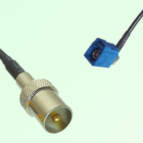 FAKRA SMB C 5005 blue Female Jack RA to DVB-T TV Male Plug Cable