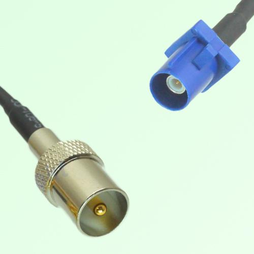 FAKRA SMB C 5005 blue Male Plug to DVB-T TV Male Plug Cable
