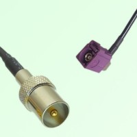 FAKRA SMB D 4004 bordeaux Female Jack RA to DVB-T TV Male Plug Cable FAKRA SMB D 4004 bordeaux Female Jack RA to DVB-T TV Male Plug Cable