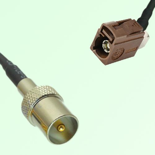 FAKRA SMB F 8011 brown Female Jack RA to DVB-T TV Male Plug Cable