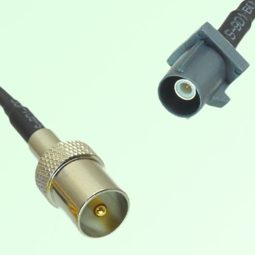 FAKRA SMB G 7031 grey Male Plug to DVB-T TV Male Plug Cable