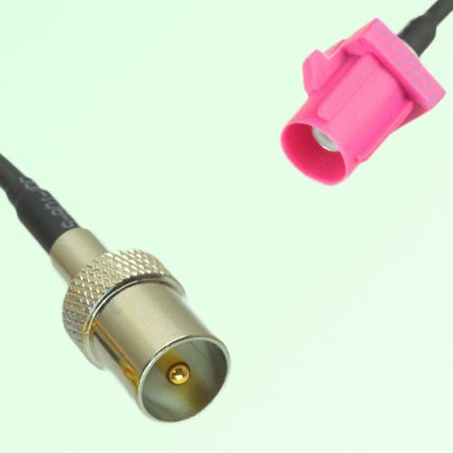 FAKRA SMB H 4003 violet Male Plug to DVB-T TV Male Plug Cable